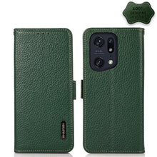 Load image into Gallery viewer, KHAZNEH Side-Magnetic Litchi Genuine Leather RFID Phone Case, For OPPO Find X5 Pro, For OPPO Find X5, For Xiaomi Redmi K40S 5G