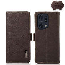 Load image into Gallery viewer, KHAZNEH Side-Magnetic Litchi Genuine Leather RFID Phone Case, For OPPO Find X5 Pro, For OPPO Find X5, For Xiaomi Redmi K40S 5G