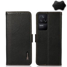 Load image into Gallery viewer, KHAZNEH Side-Magnetic Litchi Genuine Leather RFID Phone Case, For OPPO Find X5 Pro, For OPPO Find X5, For Xiaomi Redmi K40S 5G