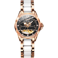 Load image into Gallery viewer, JIN SHI DUN 8831 Women Fashion Diamond Hollowed Waterproof Ceramic Mechanical Watch