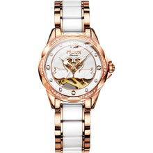 Load image into Gallery viewer, JIN SHI DUN 8831 Women Fashion Diamond Hollowed Waterproof Ceramic Mechanical Watch
