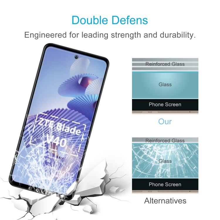 10 PCS 0.26mm 9H 2.5D Tempered Glass Film, For ZTE Blade V40(10 PCS), For Tecno Spark 8C(10 PCS), For Meizu Meilan S6 (10 PCS)