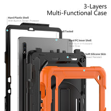 Load image into Gallery viewer, Silicone + PC Tablet Case, For Samsung Galaxy Tab S8 11 inch SM-X700, For Samsung Galaxy Tab S8+ 12.4 inch SM-X800