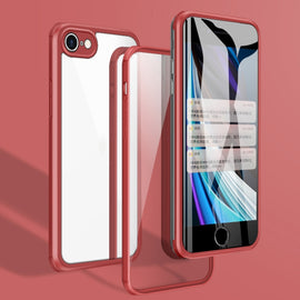 Double-sided Glass TPU Phone Case, For iPhone SE 2022 / SE 2020 / 7 / 8