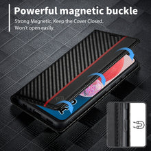 Load image into Gallery viewer, LC.IMEEKE Carbon Fiber Horizontal Flip Leather Phone Case, For Samsung Galaxy A13 4G