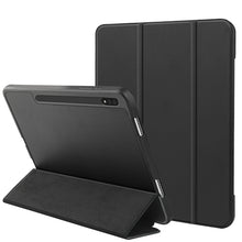 Load image into Gallery viewer, 3-folding Honeycomb TPU Smart Leather Tablet Case, For Samsung Galaxy Tab S8+ / X800, For Samsung Galaxy Tab S8 Ultra / X900, For Samsung Galaxy Tab S8 / X700
