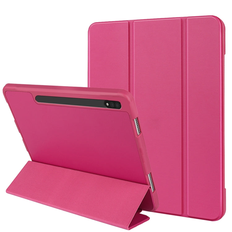 3-folding Honeycomb TPU Smart Leather Tablet Case, For Samsung Galaxy Tab S8+ / X800, For Samsung Galaxy Tab S8 Ultra / X900