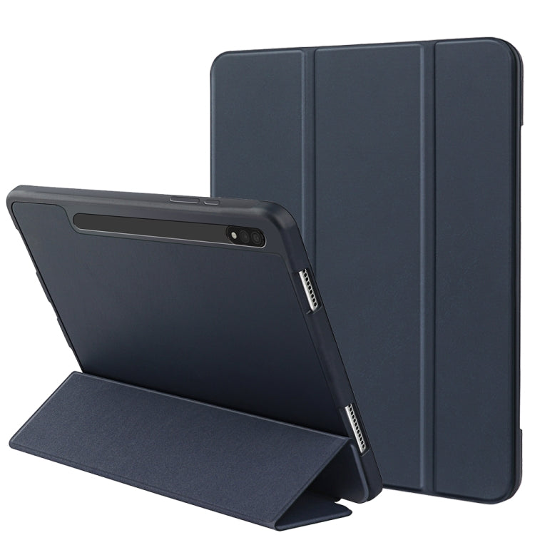 3-folding Honeycomb TPU Smart Leather Tablet Case, For Samsung Galaxy Tab S8+ / X800, For Samsung Galaxy Tab S8 Ultra / X900