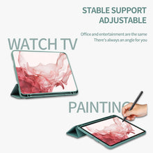 Load image into Gallery viewer, 3-folding Honeycomb TPU Smart Leather Tablet Case, For Samsung Galaxy Tab S8+ / X800, For Samsung Galaxy Tab S8 Ultra / X900, For Samsung Galaxy Tab S8 / X700