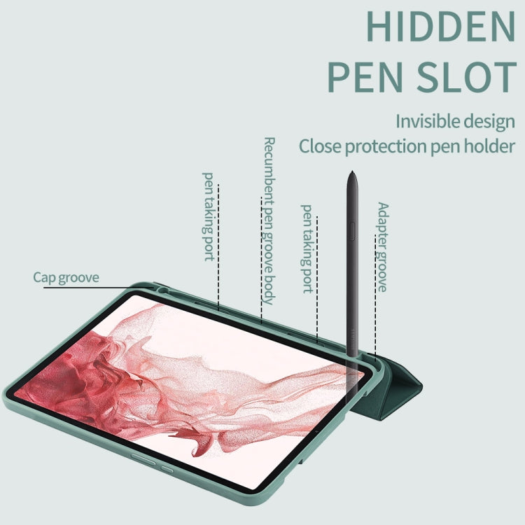 3-folding Honeycomb TPU Smart Leather Tablet Case, For Samsung Galaxy Tab S8+ / X800, For Samsung Galaxy Tab S8 Ultra / X900
