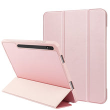 Load image into Gallery viewer, 3-folding Honeycomb TPU Smart Leather Tablet Case, For Samsung Galaxy Tab S8+ / X800, For Samsung Galaxy Tab S8 Ultra / X900, For Samsung Galaxy Tab S8 / X700