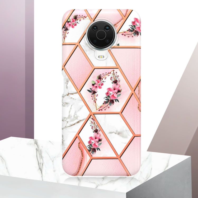 Electroplating Splicing Marble Flower Pattern TPU Shockproof Phone Case, For Nokia G10 / G20, For Nokia G21 / G11, For OPPO Realme 9 Pro+ 5G, For OPPO Realme 9 Pro 5G, For OPPO Realme 9i / A36/A96 4G, For Samsung Galaxy A13 4G                          ...