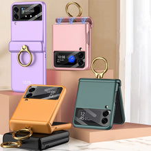 Load image into Gallery viewer, GKK Magnetic Hinged Flip Case with Ring Holder, For Samsung Galaxy Z Flip3 5G