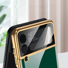 Load image into Gallery viewer, GKK Integrated Solid Color Plating Phone Case with Ring Holder, For Samsung Galaxy Z Flip3 5G