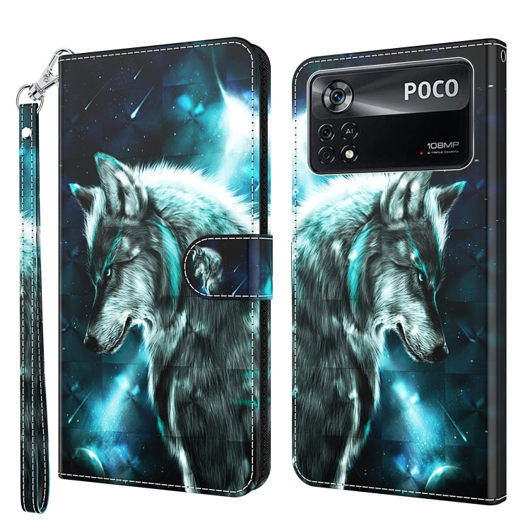 3D Painting Pattern TPU + PU Leather Phone Case, For Xiaomi Poco M4 Pro, For Xiaomi Poco X4 Pro 5G, For Xiaomi Redmi Note 10 Lite, For Xiaomi Redmi Note 11