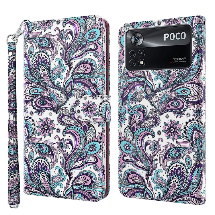 3D Painting Pattern TPU + PU Leather Phone Case, For Xiaomi Poco M4 Pro, For Xiaomi Poco X4 Pro 5G, For Xiaomi Redmi Note 10 Lite, For Xiaomi Redmi Note 11