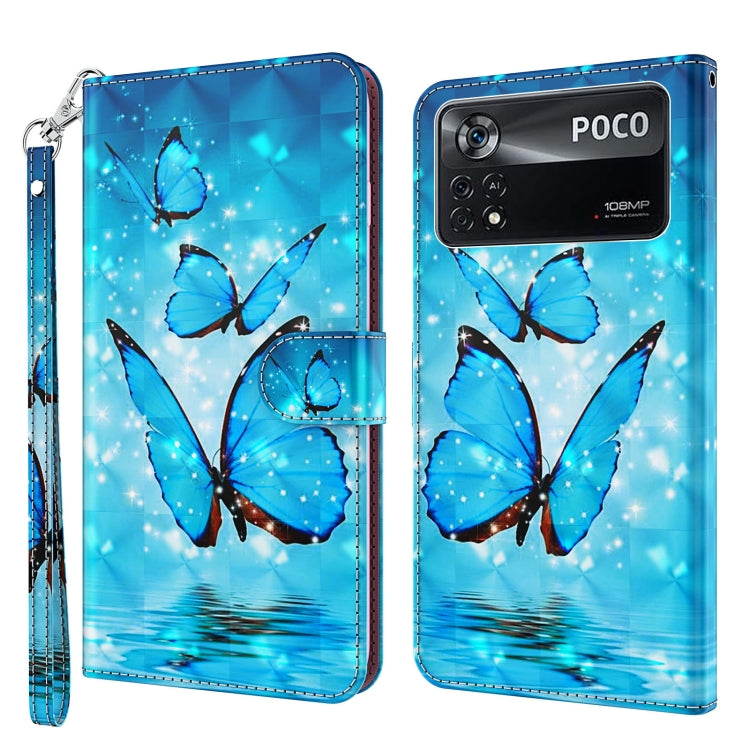 3D Painting Pattern TPU + PU Leather Phone Case, For Xiaomi Poco M4 Pro, For Xiaomi Poco X4 Pro 5G, For Xiaomi Redmi Note 10 Lite, For Xiaomi Redmi Note 11