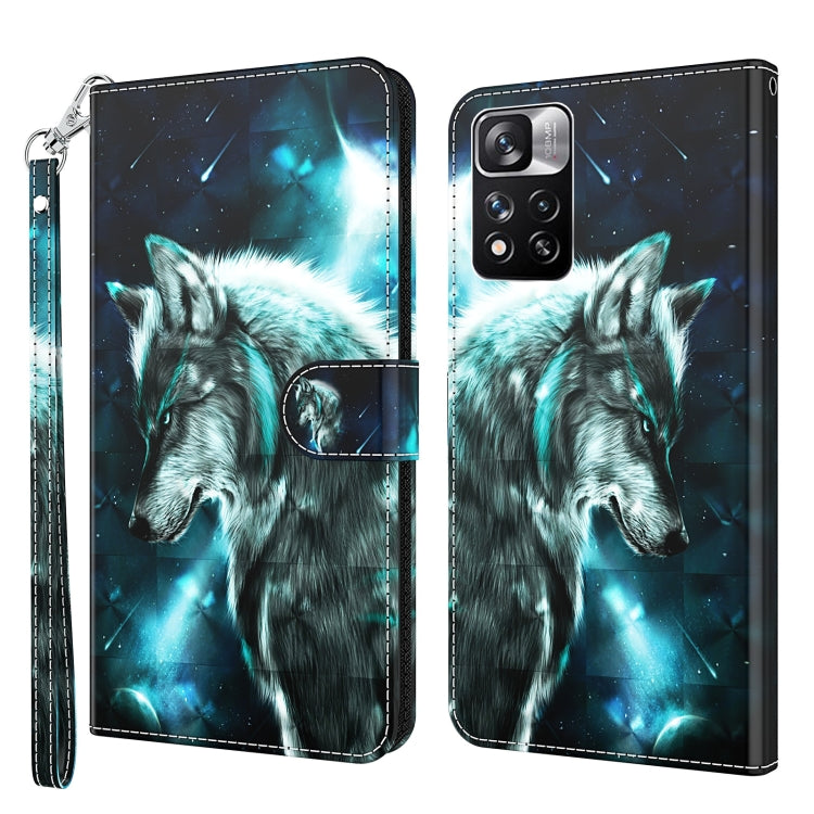 3D Painting Pattern TPU + PU Leather Phone Case, For Xiaomi Poco M4 Pro, For Xiaomi Poco X4 Pro 5G, For Xiaomi Redmi Note 10 Lite, For Xiaomi Redmi Note 11