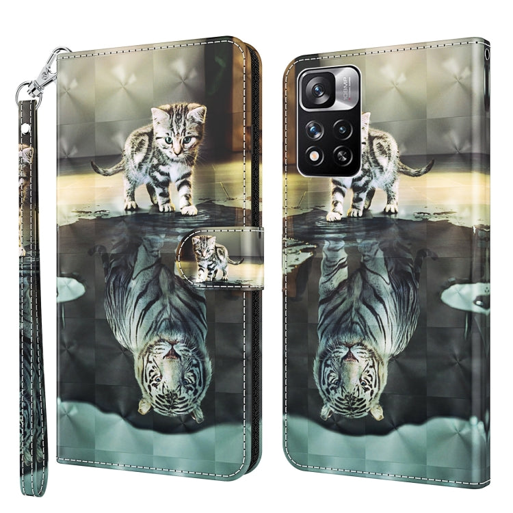 3D Painting Pattern TPU + PU Leather Phone Case, For Xiaomi Poco M4 Pro, For Xiaomi Poco X4 Pro 5G, For Xiaomi Redmi Note 10 Lite, For Xiaomi Redmi Note 11