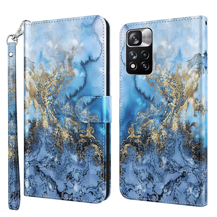 3D Painting Pattern TPU + PU Leather Phone Case, For Xiaomi Poco M4 Pro, For Xiaomi Poco X4 Pro 5G, For Xiaomi Redmi Note 10 Lite, For Xiaomi Redmi Note 11