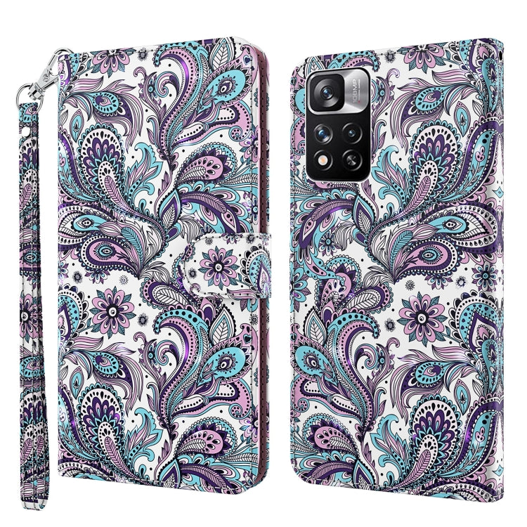 3D Painting Pattern TPU + PU Leather Phone Case, For Xiaomi Poco M4 Pro, For Xiaomi Poco X4 Pro 5G, For Xiaomi Redmi Note 10 Lite, For Xiaomi Redmi Note 11