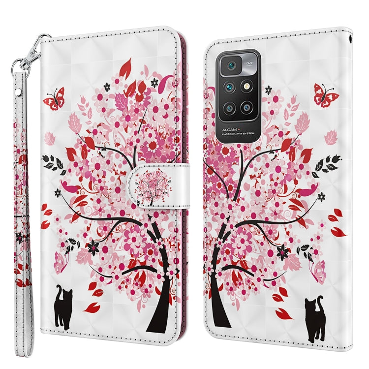 3D Painting Pattern TPU + PU Leather Phone Case, For Xiaomi Redmi Note 11 Pro / 11 Pro+, For Xiaomi Redmi Note 8 2021, For Xiaomi Redmi 10, For Xiaomi Redmi 10C International Version