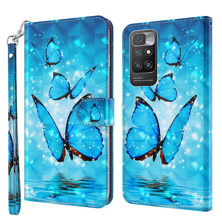 3D Painting Pattern TPU + PU Leather Phone Case, For Xiaomi Redmi Note 11 Pro / 11 Pro+, For Xiaomi Redmi Note 8 2021, For Xiaomi Redmi 10, For Xiaomi Redmi 10C International Version