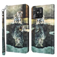 Load image into Gallery viewer, 3D Painting Pattern TPU + PU Leather Phone Case, For Xiaomi Redmi Note 11 Pro / 11 Pro+, For Xiaomi Redmi Note 8 2021, For Xiaomi Redmi 10, For Xiaomi Redmi 10C International Version