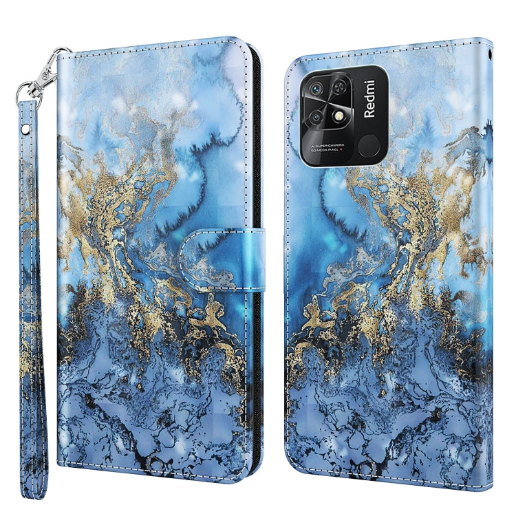 3D Painting Pattern TPU + PU Leather Phone Case, For Xiaomi Redmi Note 11 Pro / 11 Pro+, For Xiaomi Redmi Note 8 2021, For Xiaomi Redmi 10, For Xiaomi Redmi 10C International Version