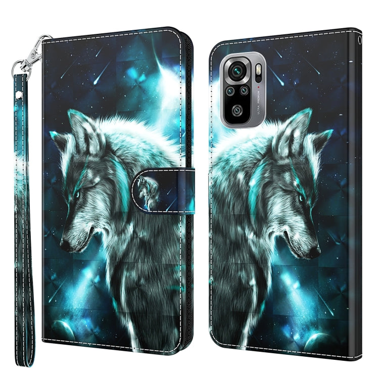 3D Painting Pattern TPU + PU Leather Phone Case, For Xiaomi Redmi Note 10 / 10S, For Xiaomi Redmi Note 10 5G, For Xiaomi Redmi Note 11 4G International, For Xiaomi Redmi Note 11 Pro 4G / 5G International Version