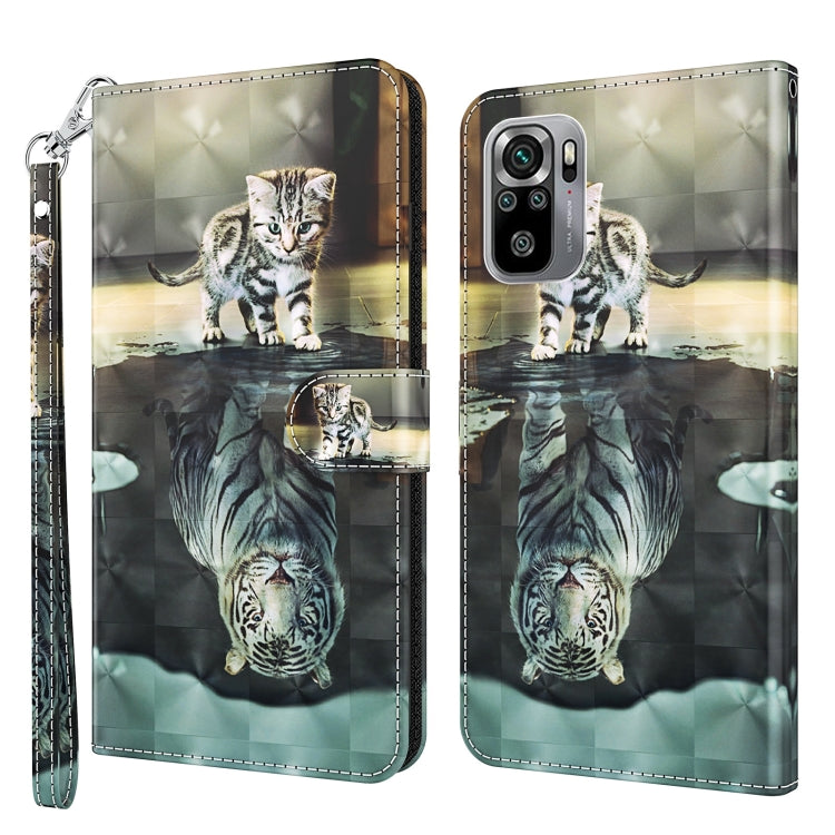 3D Painting Pattern TPU + PU Leather Phone Case, For Xiaomi Redmi Note 10 / 10S, For Xiaomi Redmi Note 10 5G, For Xiaomi Redmi Note 11 4G International, For Xiaomi Redmi Note 11 Pro 4G / 5G International Version