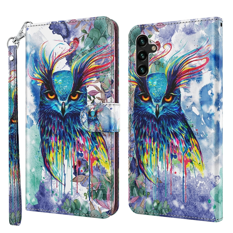 3D Painting Pattern TPU + PU Leather Phone Case, For Samsung Galaxy A03s 166mm, For Samsung Galaxy A13 5G, For Samsung Galaxy A13 4G, For Samsung Galaxy A22 5G