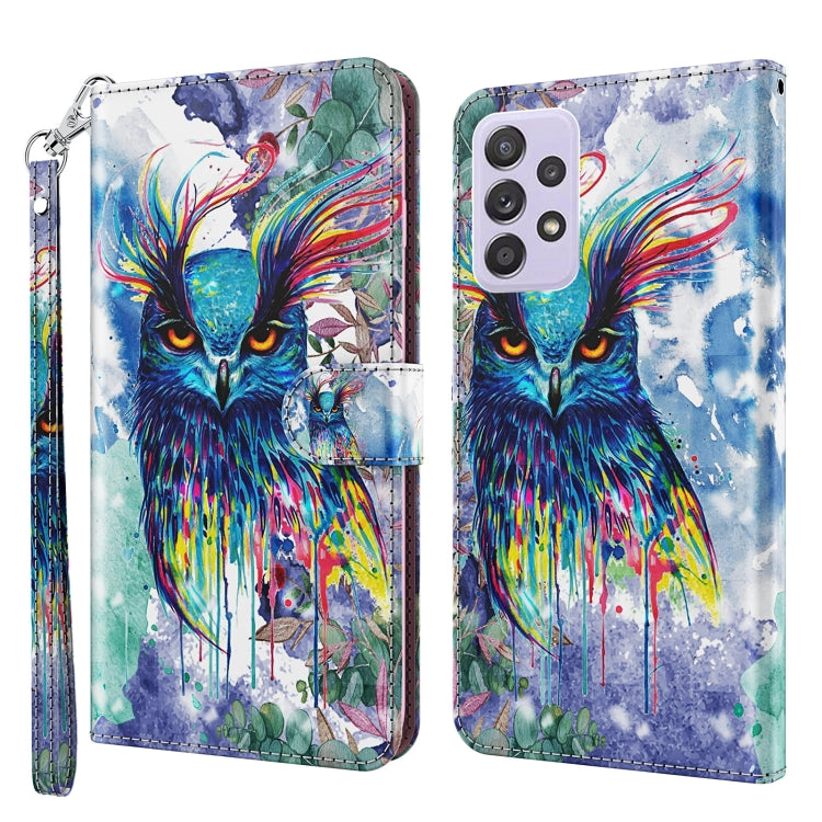 3D Painting Pattern TPU + PU Leather Phone Case, For Samsung Galaxy A03s 166mm, For Samsung Galaxy A13 5G, For Samsung Galaxy A13 4G, For Samsung Galaxy A22 5G