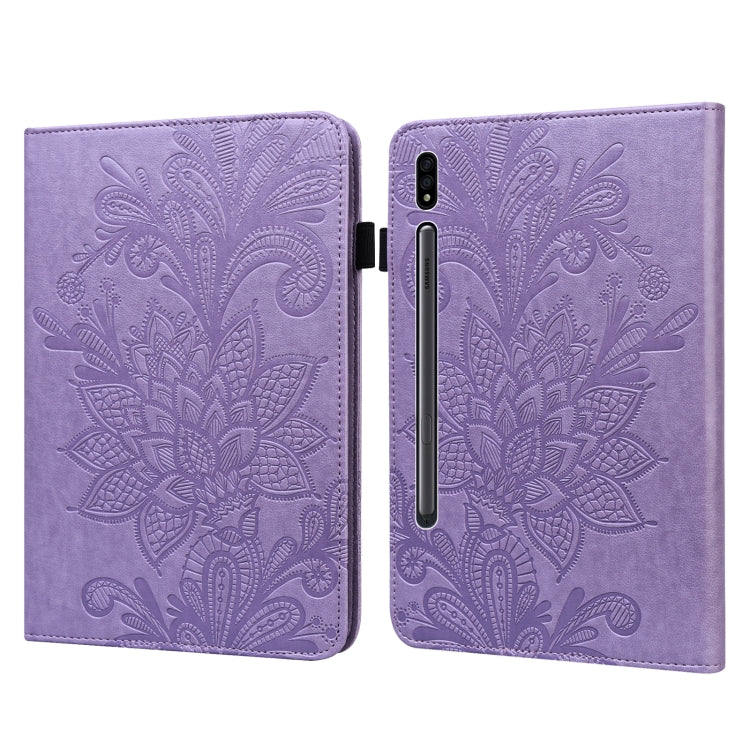 Lace Flower Embossing Pattern Leather Tablet Case, For Samsung Galaxy Tab A8 10.5 2021, For Samsung Galaxy Tab S8