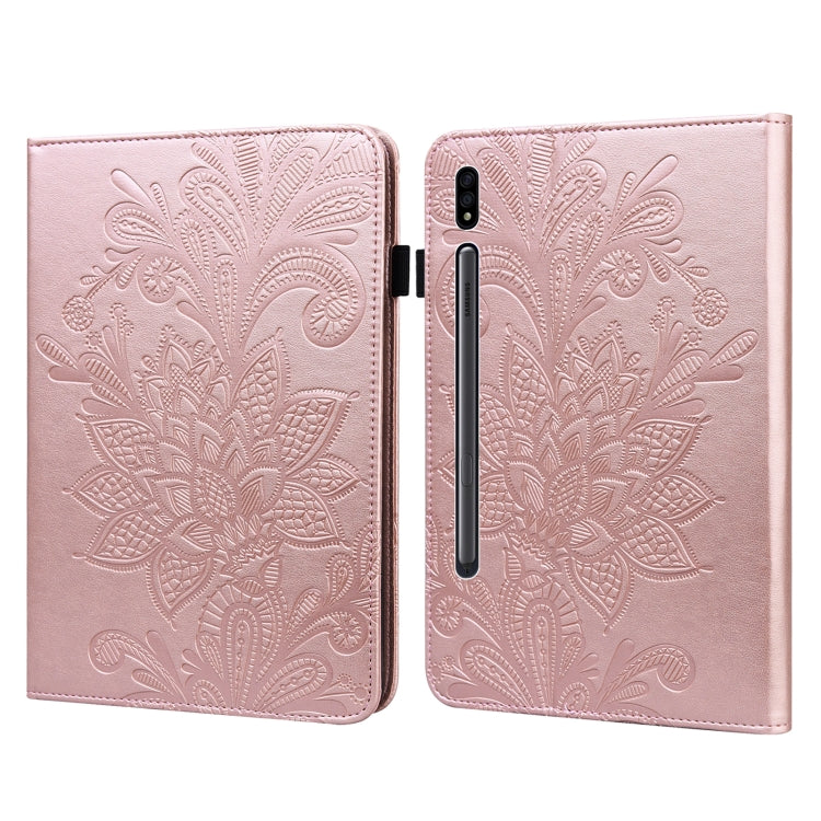 Lace Flower Embossing Pattern Leather Tablet Case, For Samsung Galaxy Tab A8 10.5 2021, For Samsung Galaxy Tab S8