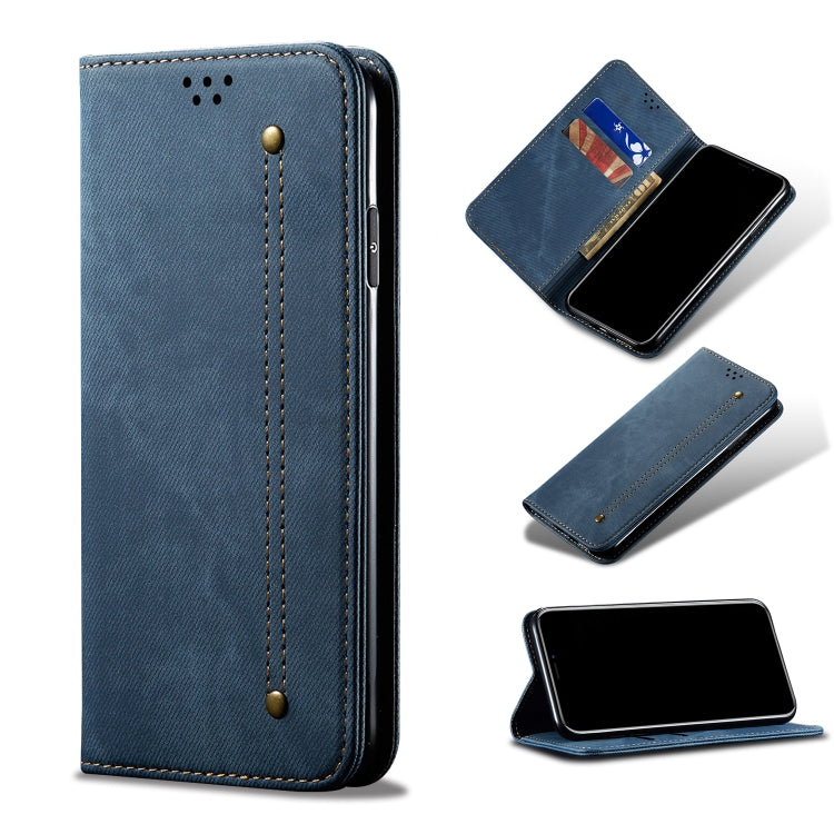 Denim Texture Casual Style Leather Phone Case, For Xiaomi Redmi 10A / 9C