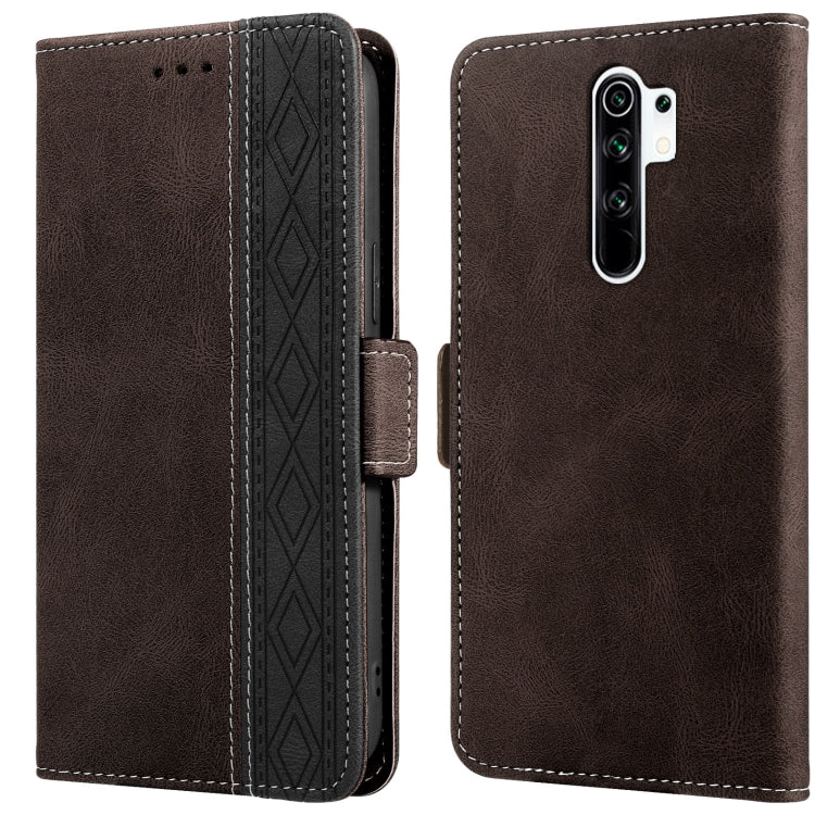 Stitching Side-Magnetic RFID Leather Phone Case, For Xiaomi Redmi 9, For Xiaomi Redmi 9A, For Xiaomi Redmi 9C, For Xiaomi Redmi 9T, For Xiaomi Redmi Note 9 Pro 4G / 9S, For Xiaomi Redmi Note 9 / 10X, For Xiaomi Redmi Note 9T 5G                         ...