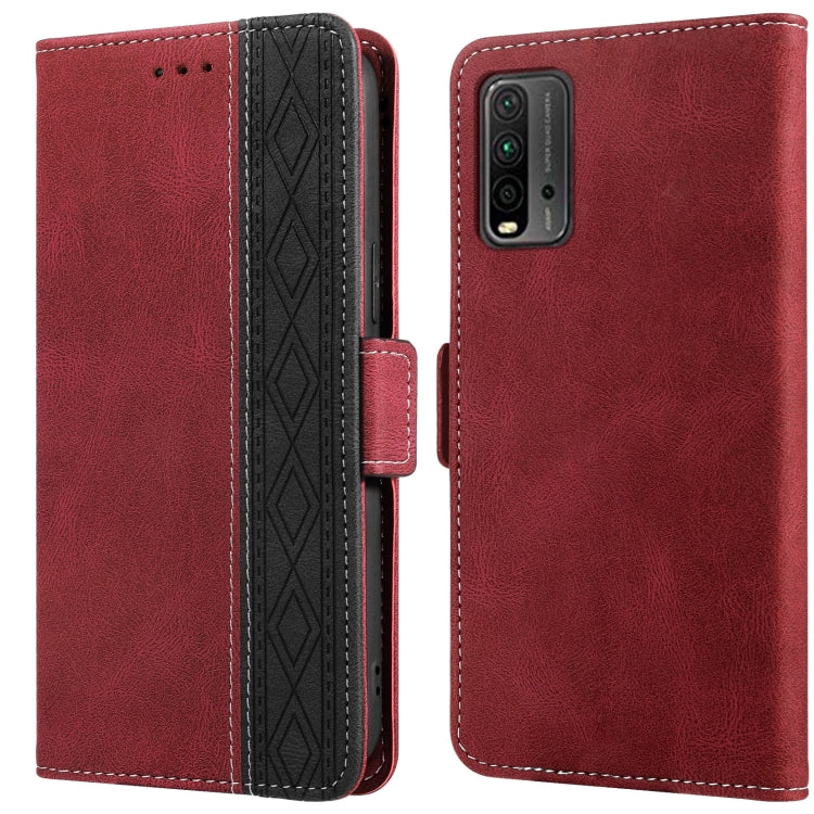 Stitching Side-Magnetic RFID Leather Phone Case, For Xiaomi Redmi 9, For Xiaomi Redmi 9A, For Xiaomi Redmi 9C, For Xiaomi Redmi 9T, For Xiaomi Redmi Note 9 Pro 4G / 9S, For Xiaomi Redmi Note 9 / 10X, For Xiaomi Redmi Note 9T 5G                         ...