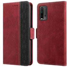 Load image into Gallery viewer, Stitching Side-Magnetic RFID Leather Phone Case, For Xiaomi Redmi 9, For Xiaomi Redmi 9A, For Xiaomi Redmi 9C, For Xiaomi Redmi 9T, For Xiaomi Redmi Note 9 Pro 4G / 9S, For Xiaomi Redmi Note 9 / 10X, For Xiaomi Redmi Note 9T 5G                         ...
