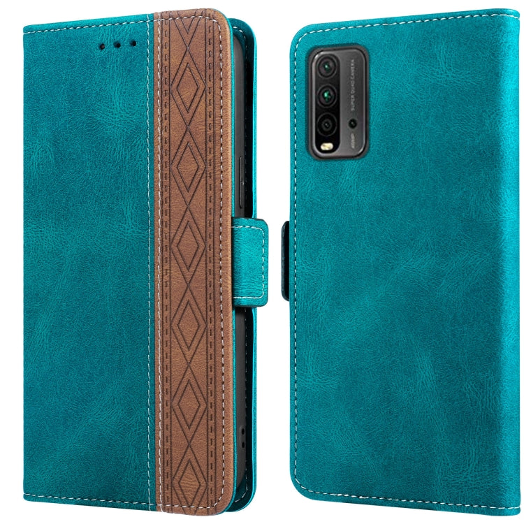 Stitching Side-Magnetic RFID Leather Phone Case, For Xiaomi Redmi 9, For Xiaomi Redmi 9A, For Xiaomi Redmi 9C, For Xiaomi Redmi 9T, For Xiaomi Redmi Note 9 Pro 4G / 9S, For Xiaomi Redmi Note 9 / 10X, For Xiaomi Redmi Note 9T 5G                         ...