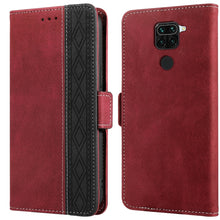 Load image into Gallery viewer, Stitching Side-Magnetic RFID Leather Phone Case, For Xiaomi Redmi 9, For Xiaomi Redmi 9A, For Xiaomi Redmi 9C, For Xiaomi Redmi 9T, For Xiaomi Redmi Note 9 Pro 4G / 9S, For Xiaomi Redmi Note 9 / 10X, For Xiaomi Redmi Note 9T 5G                         ...