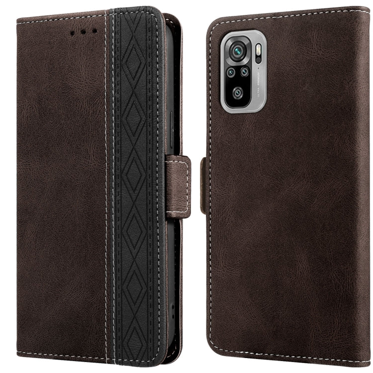 Stitching Side-Magnetic RFID Leather Phone Case, For Xiaomi Redmi 9, For Xiaomi Redmi 9A, For Xiaomi Redmi 9C, For Xiaomi Redmi 9T, For Xiaomi Redmi Note 9 Pro 4G / 9S, For Xiaomi Redmi Note 9 / 10X, For Xiaomi Redmi Note 9T 5G                         ...