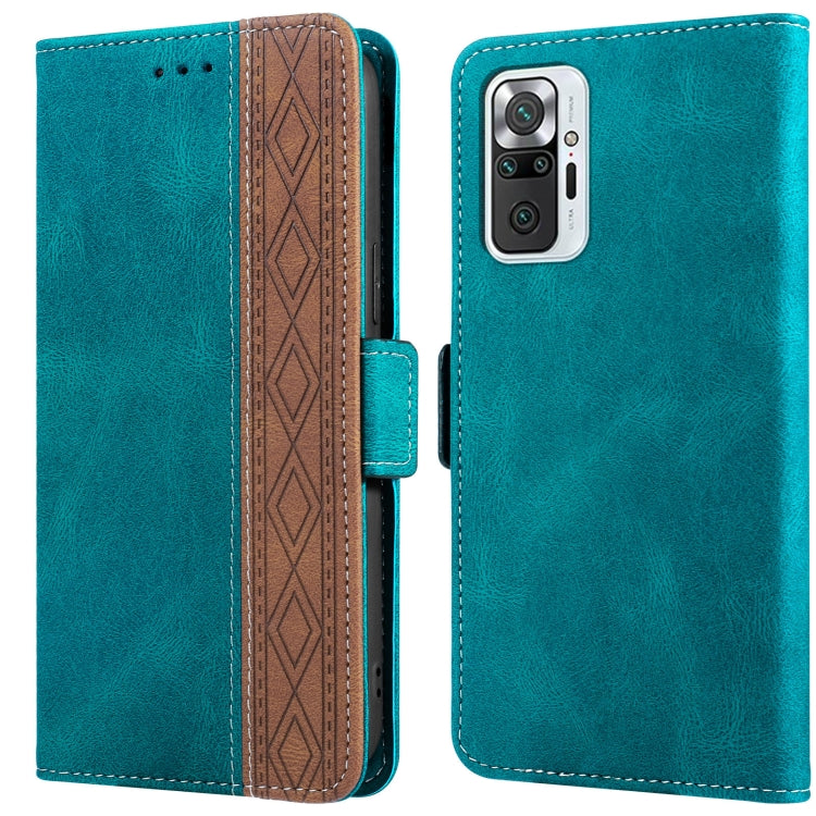 Stitching Side-Magnetic RFID Leather Phone Case, For Xiaomi Redmi 9, For Xiaomi Redmi 9A, For Xiaomi Redmi 9C, For Xiaomi Redmi 9T, For Xiaomi Redmi Note 9 Pro 4G / 9S, For Xiaomi Redmi Note 9 / 10X, For Xiaomi Redmi Note 9T 5G                         ...