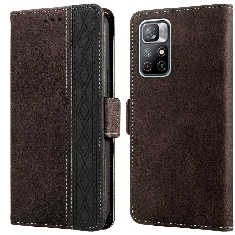 Stitching Side-Magnetic RFID Leather Phone Case, For Xiaomi Redmi 9, For Xiaomi Redmi 9A, For Xiaomi Redmi 9C, For Xiaomi Redmi 9T, For Xiaomi Redmi Note 9 Pro 4G / 9S, For Xiaomi Redmi Note 9 / 10X, For Xiaomi Redmi Note 9T 5G                         ...