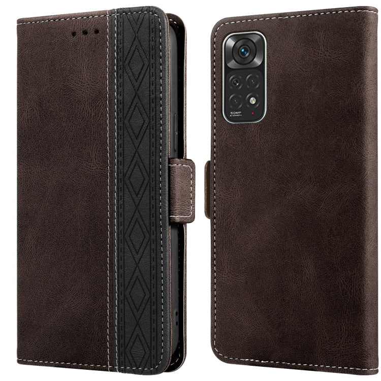 Stitching Side-Magnetic RFID Leather Phone Case, For Xiaomi Redmi 9, For Xiaomi Redmi 9A, For Xiaomi Redmi 9C, For Xiaomi Redmi 9T, For Xiaomi Redmi Note 9 Pro 4G / 9S, For Xiaomi Redmi Note 9 / 10X, For Xiaomi Redmi Note 9T 5G                         ...