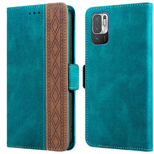 Load image into Gallery viewer, Stitching Side-Magnetic RFID Leather Phone Case, For Xiaomi Redmi 9, For Xiaomi Redmi 9A, For Xiaomi Redmi 9C, For Xiaomi Redmi 9T, For Xiaomi Redmi Note 9 Pro 4G / 9S, For Xiaomi Redmi Note 9 / 10X, For Xiaomi Redmi Note 9T 5G                         ...