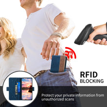 Load image into Gallery viewer, Stitching Side-Magnetic RFID Leather Phone Case, For Xiaomi Redmi 10 4G, For Xiaomi Redmi Note 11 Pro, For Xiaomi Mi 11 Lite, For Xiaomi Mi 11T, For Xiaomi Poco X3, For Xiaomi 12