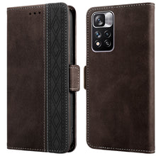 Load image into Gallery viewer, Stitching Side-Magnetic RFID Leather Phone Case, For Xiaomi Redmi 10 4G, For Xiaomi Redmi Note 11 Pro, For Xiaomi Mi 11 Lite, For Xiaomi Mi 11T, For Xiaomi Poco X3, For Xiaomi 12