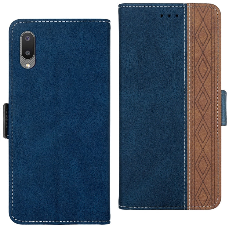Stitching Side-Magnetic RFID Leather Phone Case, For Samsung Galaxy A02, For Samsung Galaxy A02s, For Samsung Galaxy A03s 166mm, For Samsung Galaxy A12 5G, For Samsung Galaxy A13 4G, For Samsung Galaxy A13 5G, For Samsung Galaxy A22 5G                 ...