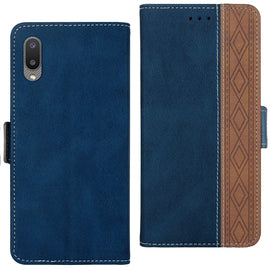Stitching Side-Magnetic RFID Leather Phone Case, For Samsung Galaxy A02, For Samsung Galaxy A02s, For Samsung Galaxy A03s 166mm, For Samsung Galaxy A12 5G, For Samsung Galaxy A13 4G, For Samsung Galaxy A13 5G, For Samsung Galaxy A22 5G                 ...